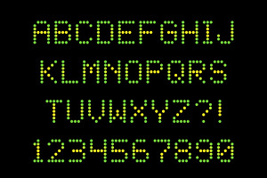 LED Dot-Matrix Display Font