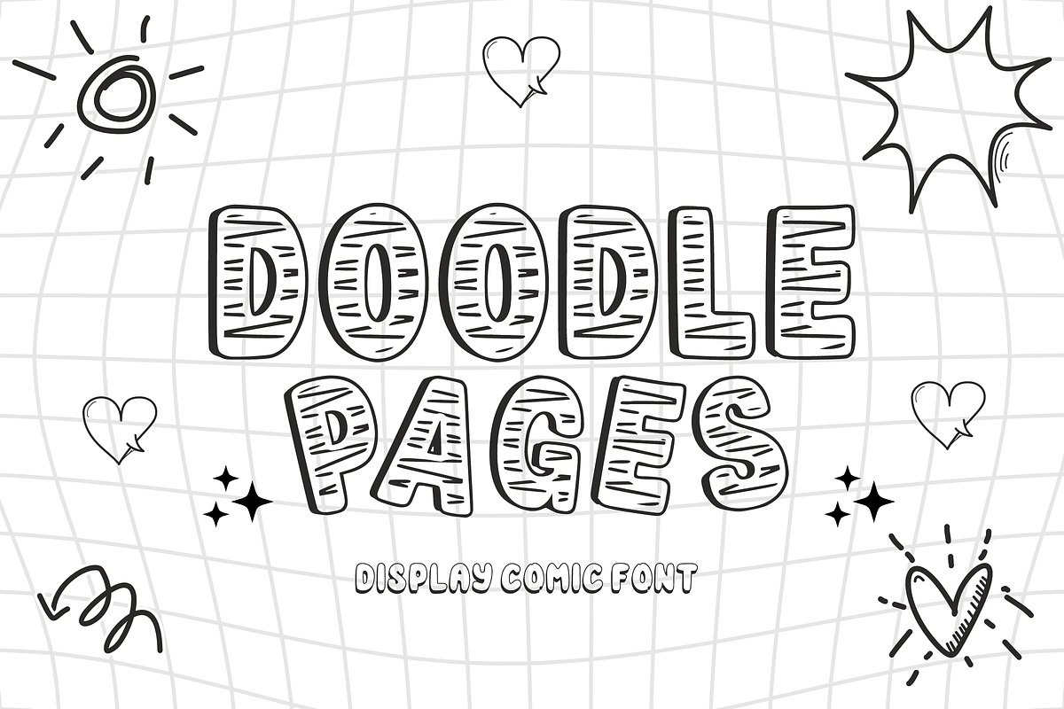 Coloring Pages - Playful Scribble, a Font by KiddoGlyphs Studio (Photo 3 of 3)