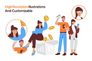Business Character Illustration Set, a Finance Illustration by Vectors Market (Thumbnail 3 of 10)
