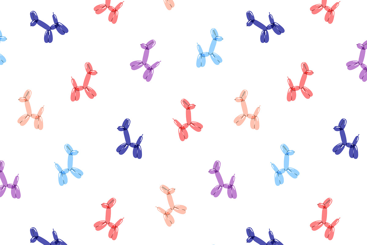 Animals balloons set + backgrounds, an Animal Illustration by PaperTrident (Photo 6 of 8)