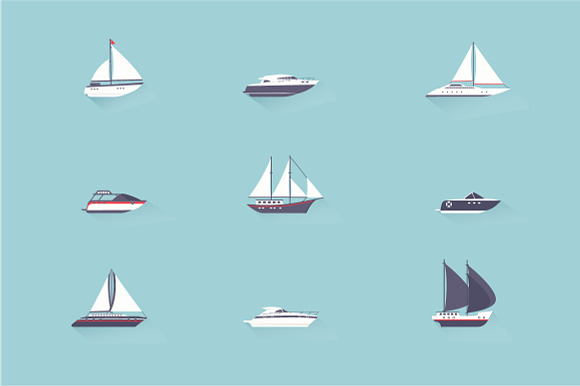Boats And Yacht Icons