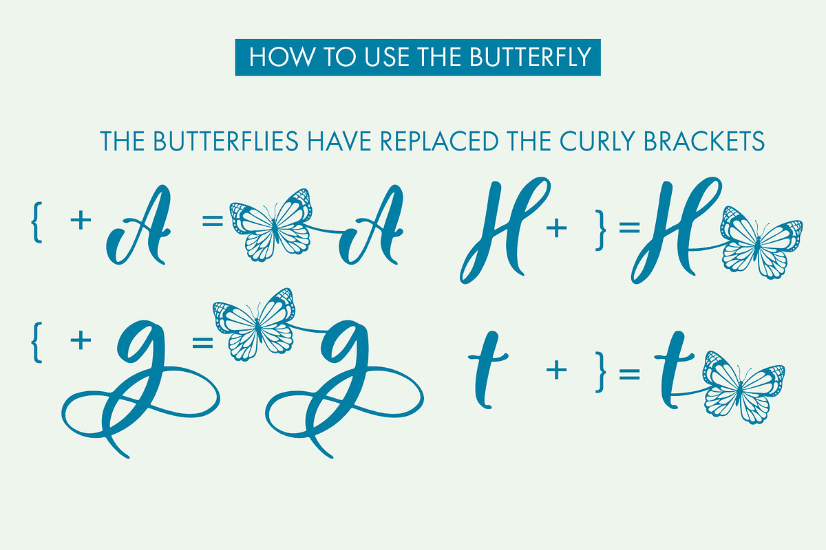 Scotch Argus Butterfly Script Font, a Handwritten Font by Freeling Design House (Photo 4 of 6)