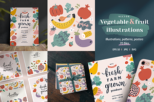 Vegetable and fruit illustrations