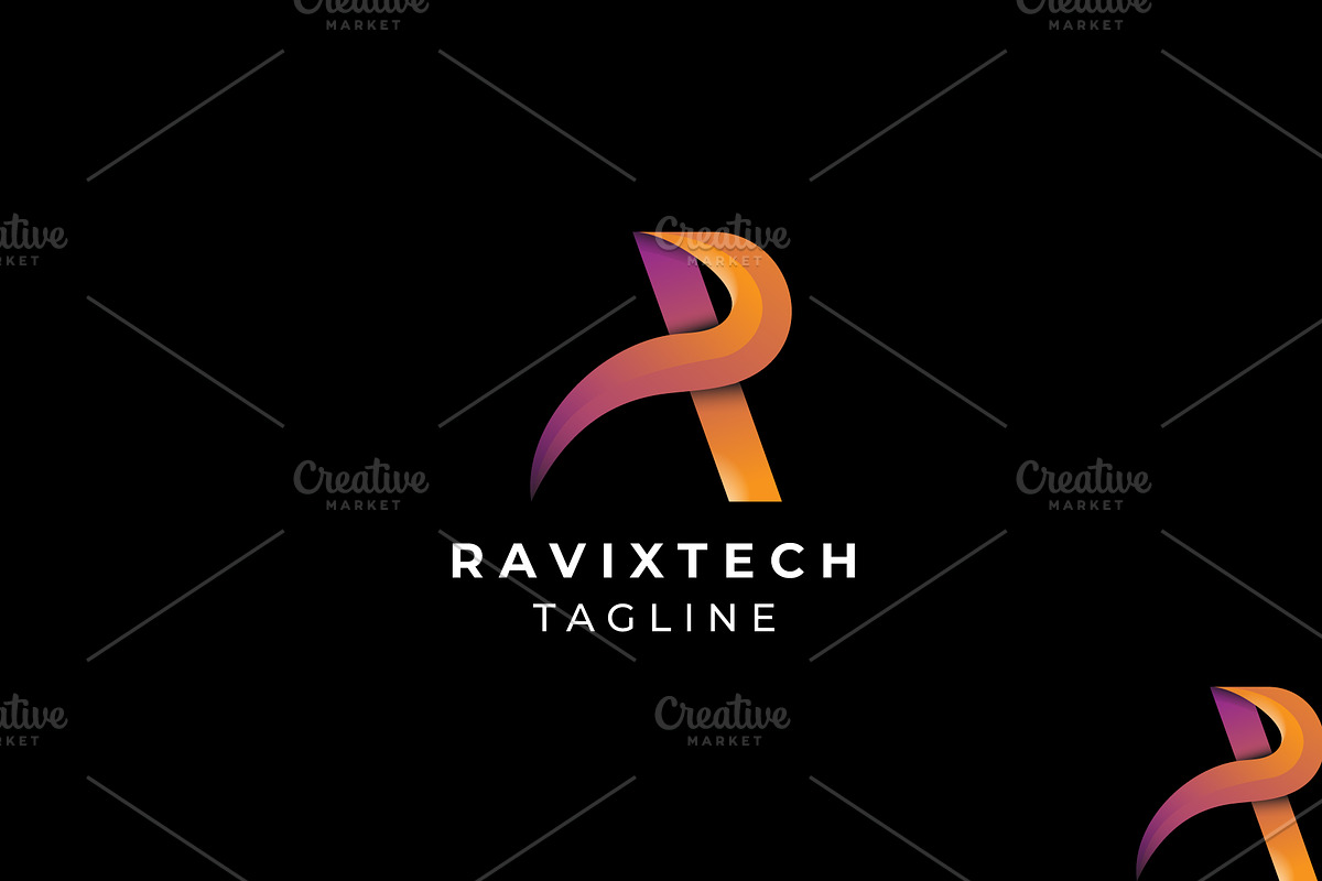 Modern Gradient R Letter Logo, a Branding & Logo Template by MadeByShahbaz (Photo 1 of 4)
