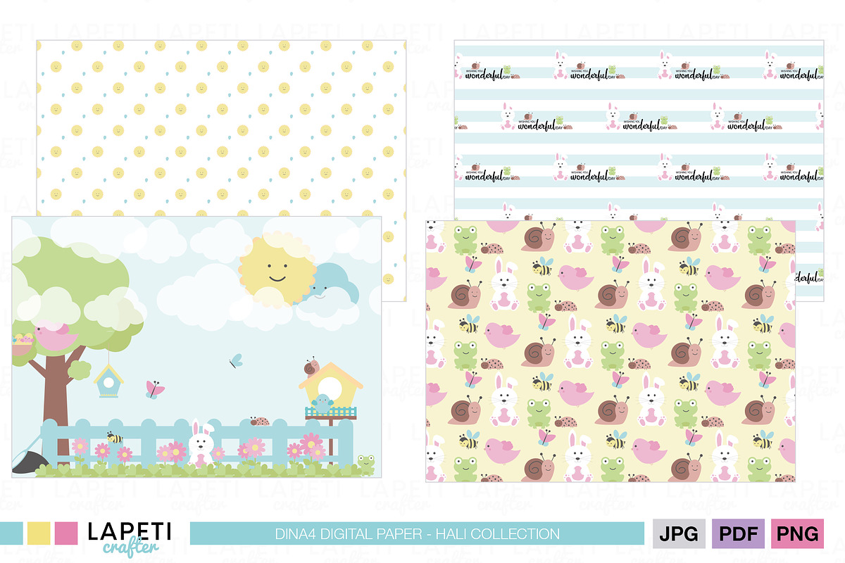 Spring Digital Paper Pack, a Pattern Graphic by Lapeticrafter (Photo 5 of 5)