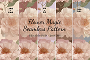 Flower Magic Seamless Pattern, a Pattern Graphic by LUSH Studio (Thumbnail 1 of 6)