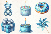 Kids Bright Blue Birthday Clipart, an Illustration by Rose Art (Thumbnail 3 of 8)