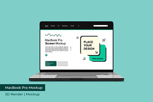 MacBook Pro Mockup | 3D Rendering
