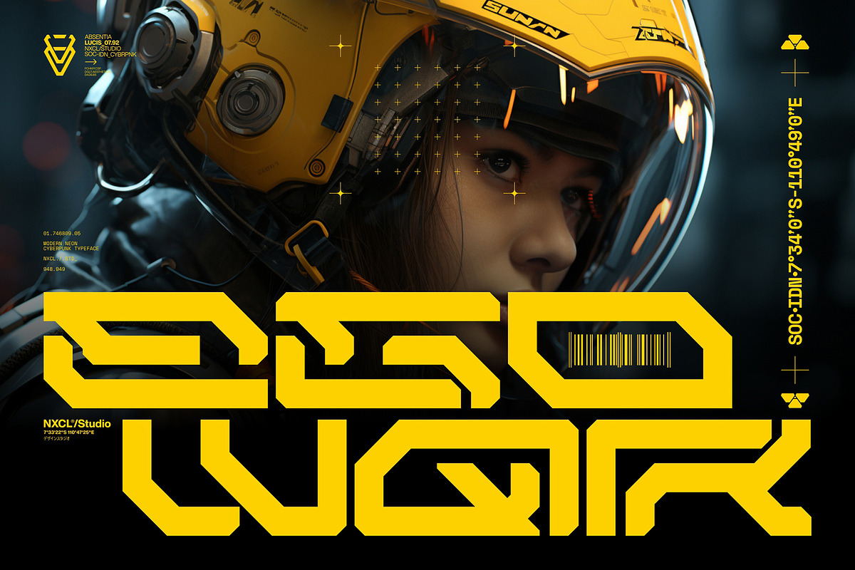 NCL GESROB - Cyberpunk Font, a Sans Serif Font by Enxyclo Studio (Photo 3 of 14)