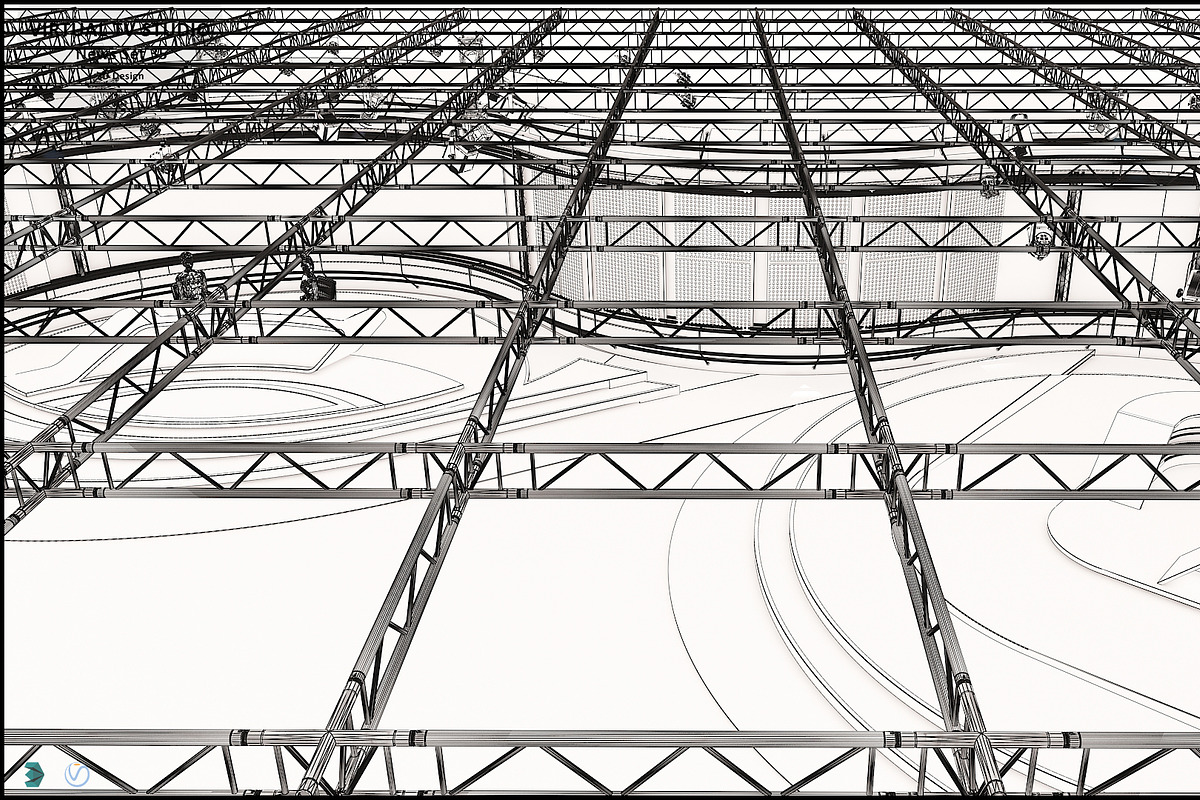 Virtual TV Studio News Set 35, an Architecture 3D Model by akerStudio (Photo 29 of 39)