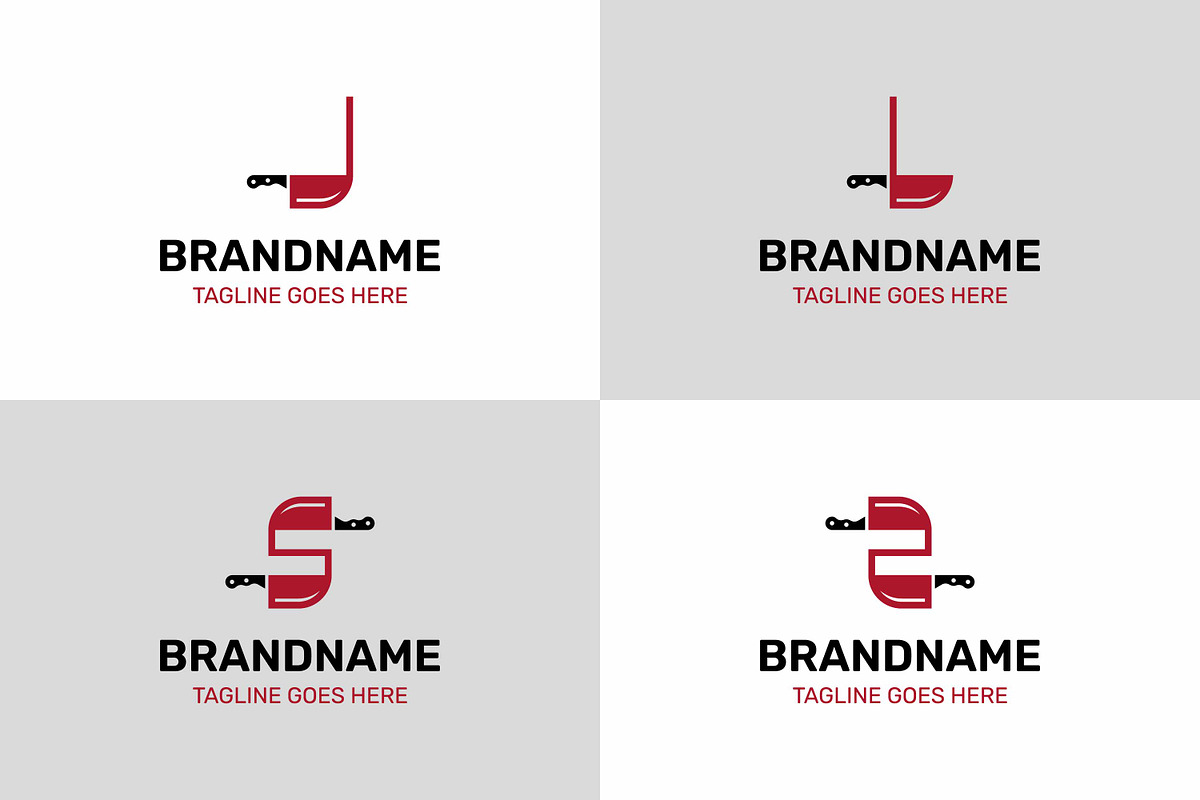 Letter J L S Z Knife Logo Set, a Branding & Logo Template by Pray Art Design Studio (Photo 1 of 2)