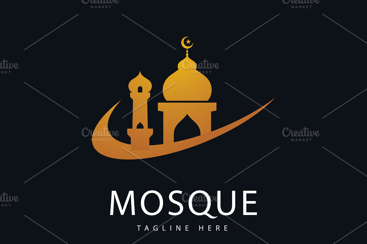 Mosque Logo Template, Islamic, a Branding & Logo Template by T.Vooka