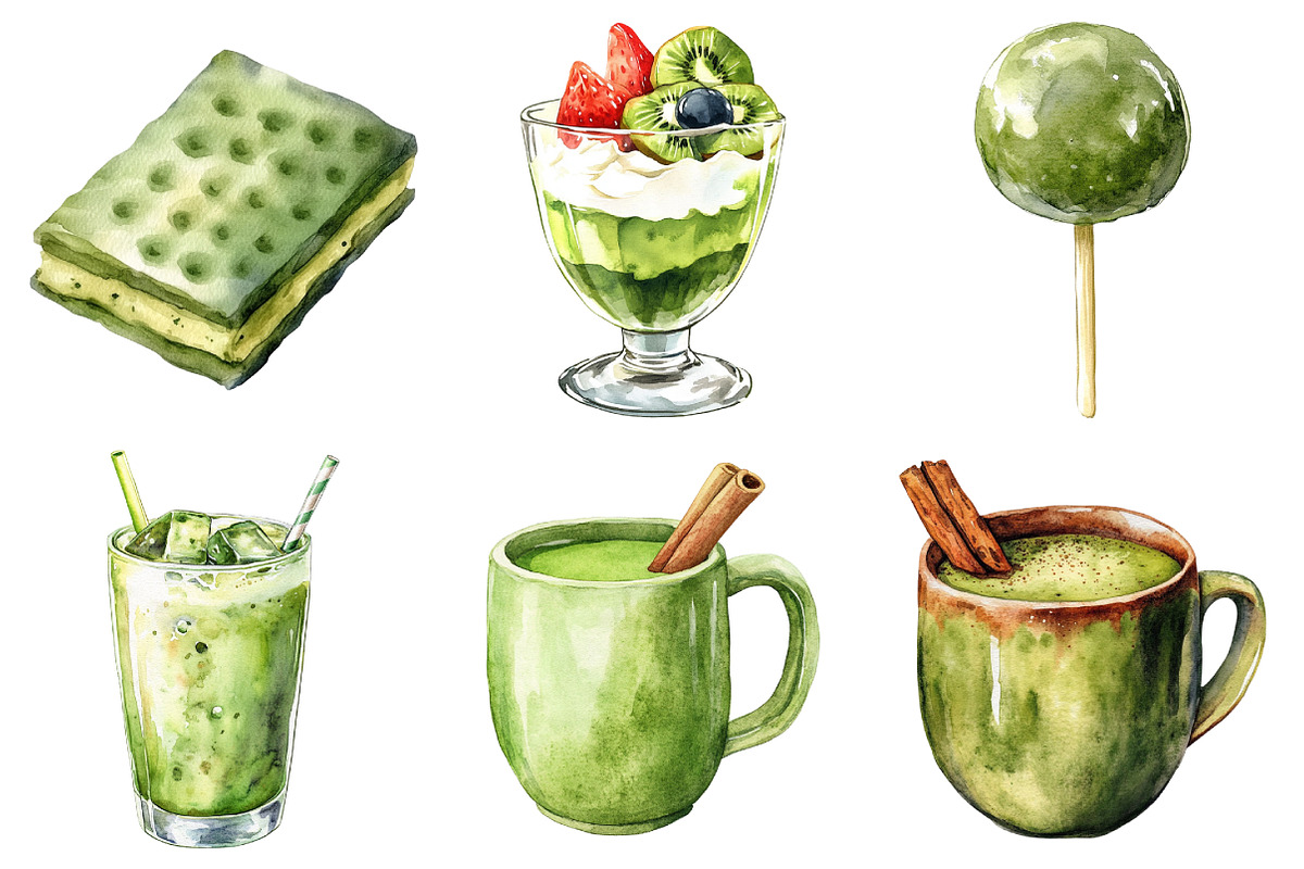 Matcha Green Tea Clipart, an Illustration by Daily.Designs (Photo 2 of 5)