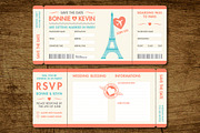 Paris Wedding Invite Tickets, an Invitation Template by Pingebat (Thumbnail 2 of 3)