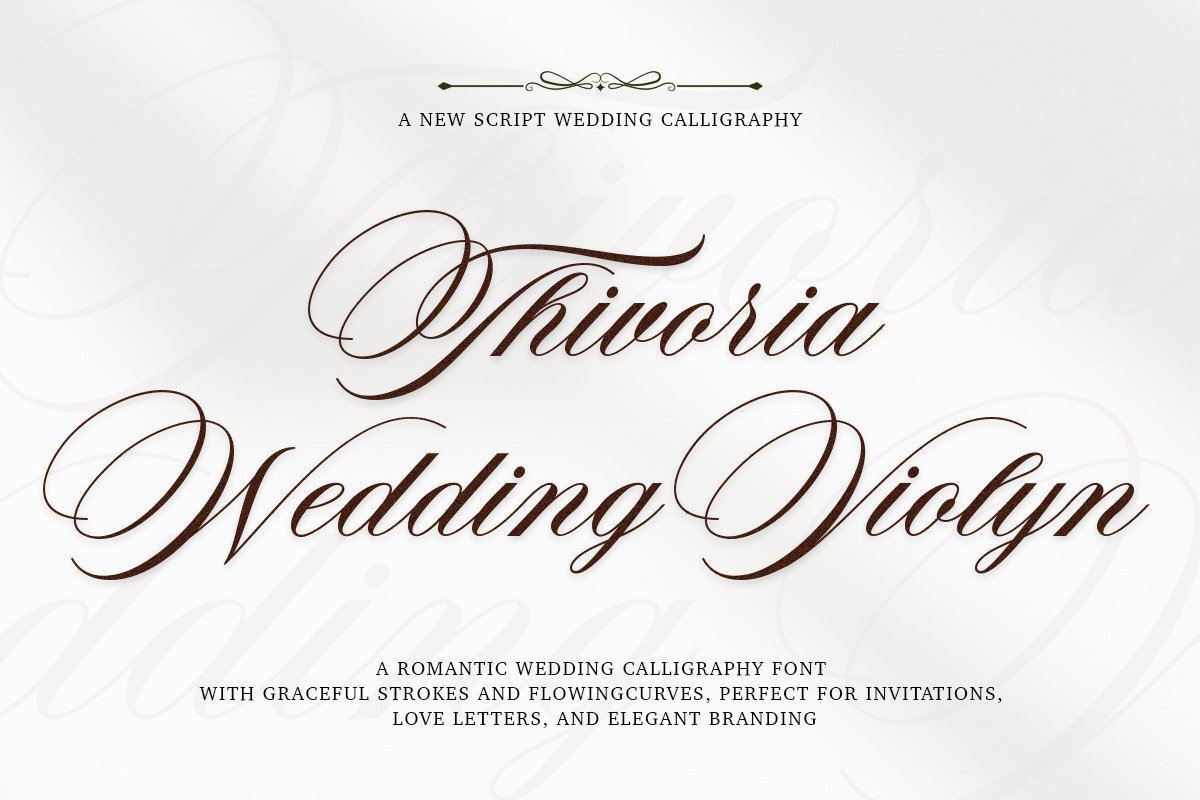 Violyn Wedding Thivoria, a Script Font by HKL Studio (Photo 10 of 10)