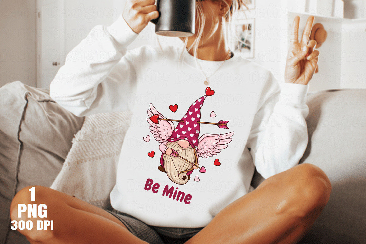 Be Mine Gnome Valentines Png, an Illustration by Daily.Designs (Photo 4 of 5)