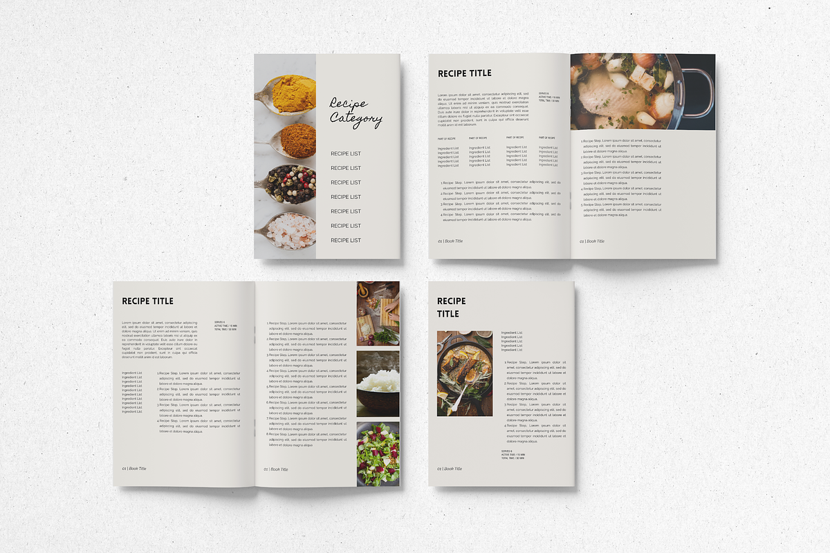 STEEP | Recipe Book Canva Template preview 3