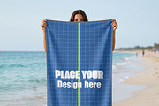 Summer Beach Towel Mockup PSD, a Merchandise Mockup by Pixel Foundry (Thumbnail 4 of 4)