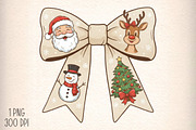Christmas Coquette Bow PNG, an Illustration by Daily.Designs (Thumbnail 1 of 5)
