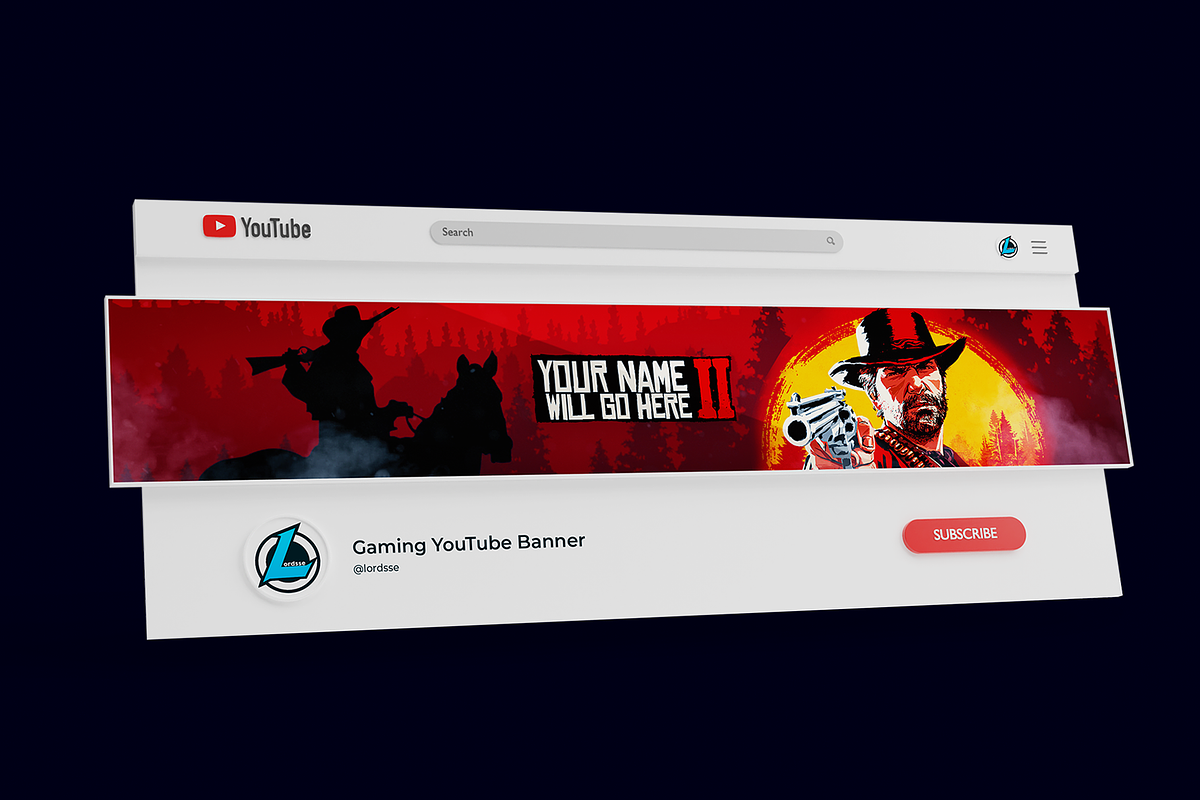 YouTube Gaming Banner Set 4, a Social Media Template by Lordsse (Photo 2 of 3)