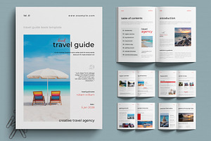 Modern Adventure Travel Guide Book, a Brochure Template by MightyDesign