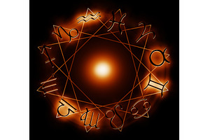 fire zodiac circle, an Abstract Photo by BazziBa♥