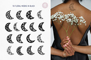 Floral Moons Celestial Vector Set, an Object Graphic by Alena Koval (Thumbnail 4 of 16)