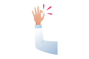 A Hand Holding a Capsule with, a Technology Illustration by Things for designers