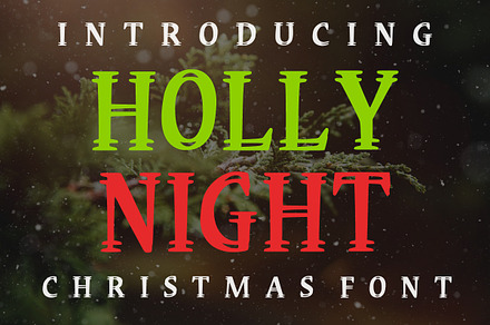Holly Night, a Serif Font by Infinity art Studio