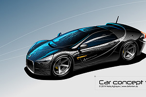 Luxury sports car. Original design