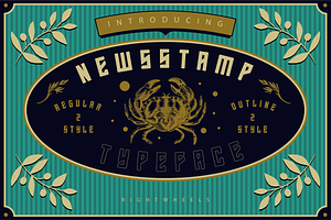 NEWSSTAMP - Retro Display Font