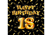 Happy Birthday 18 gold eighteen art, an Object Graphic by Rommeo79 (Thumbnail 5 of 5)