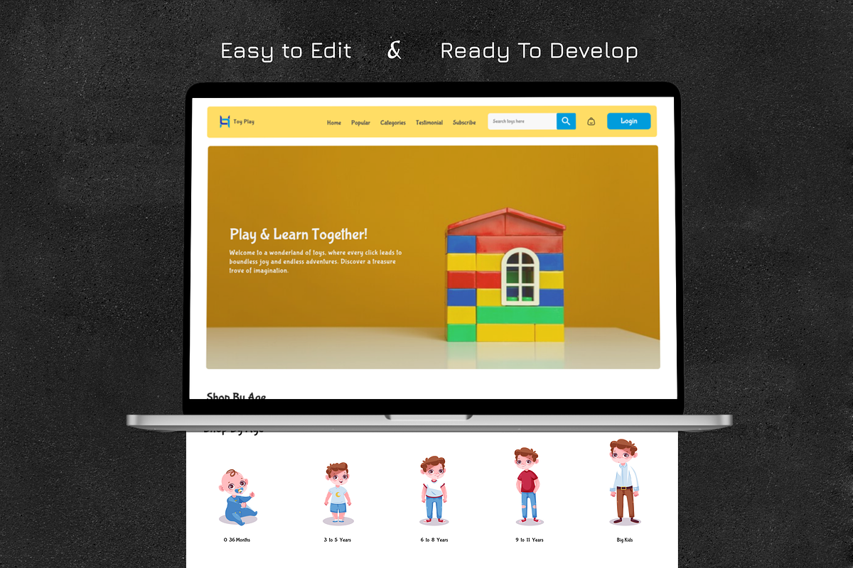 Kids Toys Selling Landing Page, a Landing Page Template by UXcelerate Studio (Photo 5 of 6)