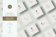Luxury Ice Cream Kit, a Branding & Logo Template by volume 1 visual design (Thumbnail 1 of 20)