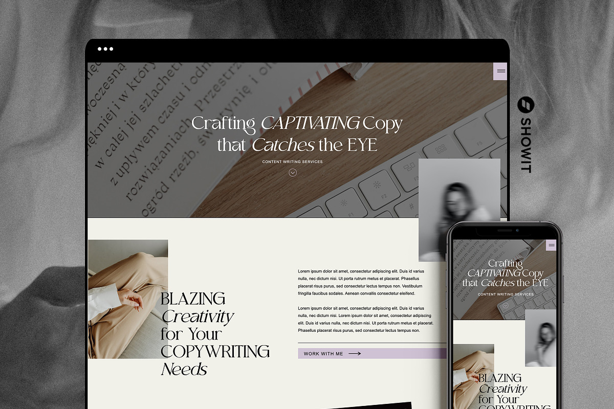 Showit Website Template, a Websites & App Template by Amaré Creative (Photo 1 of 8)