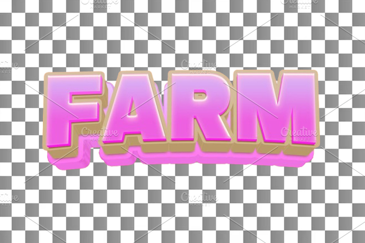 Farm PSD 3D Editable Text Effect, a Layer Style Add-On by TrueVector (Photo 2 of 2)