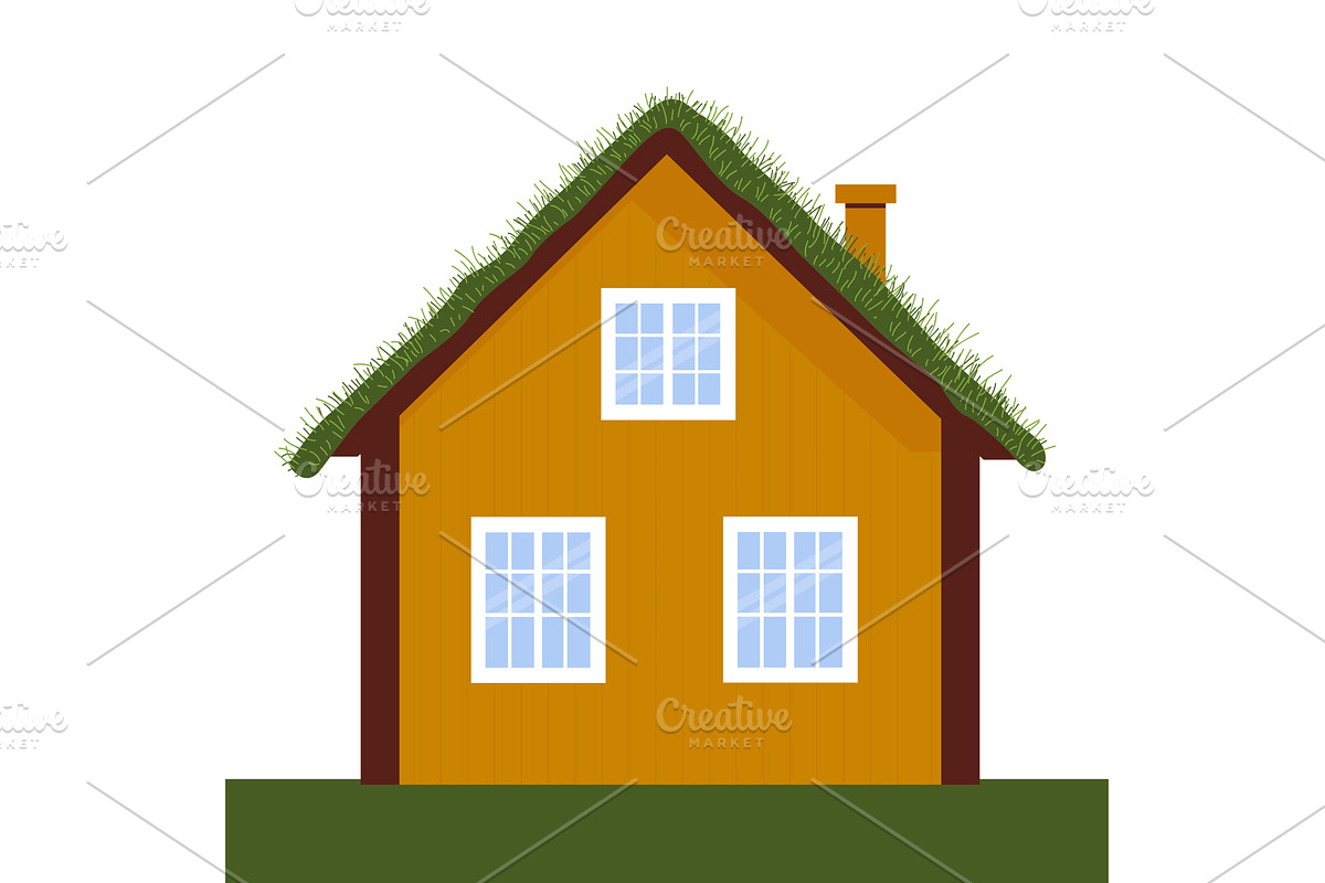 Cute yellow wooden Scandinavian, an Animal Illustration by Toltemara