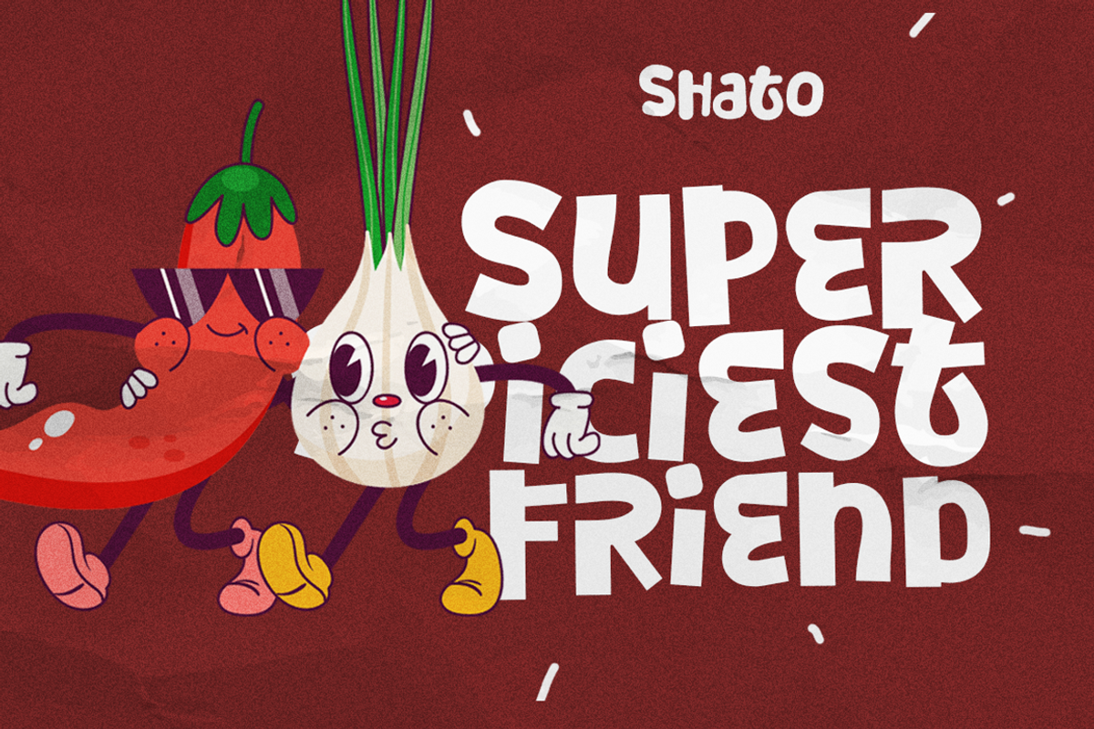 Shato - Funky Decorative Font, a Handwritten Font by Grontype (Photo 5 of 8)
