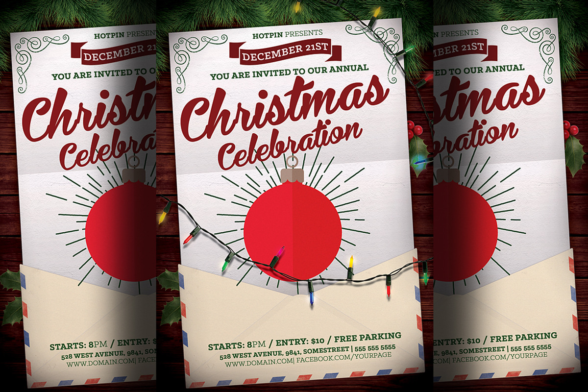 Christmas Event Flyer Template, a Flyer Template by Hotpin