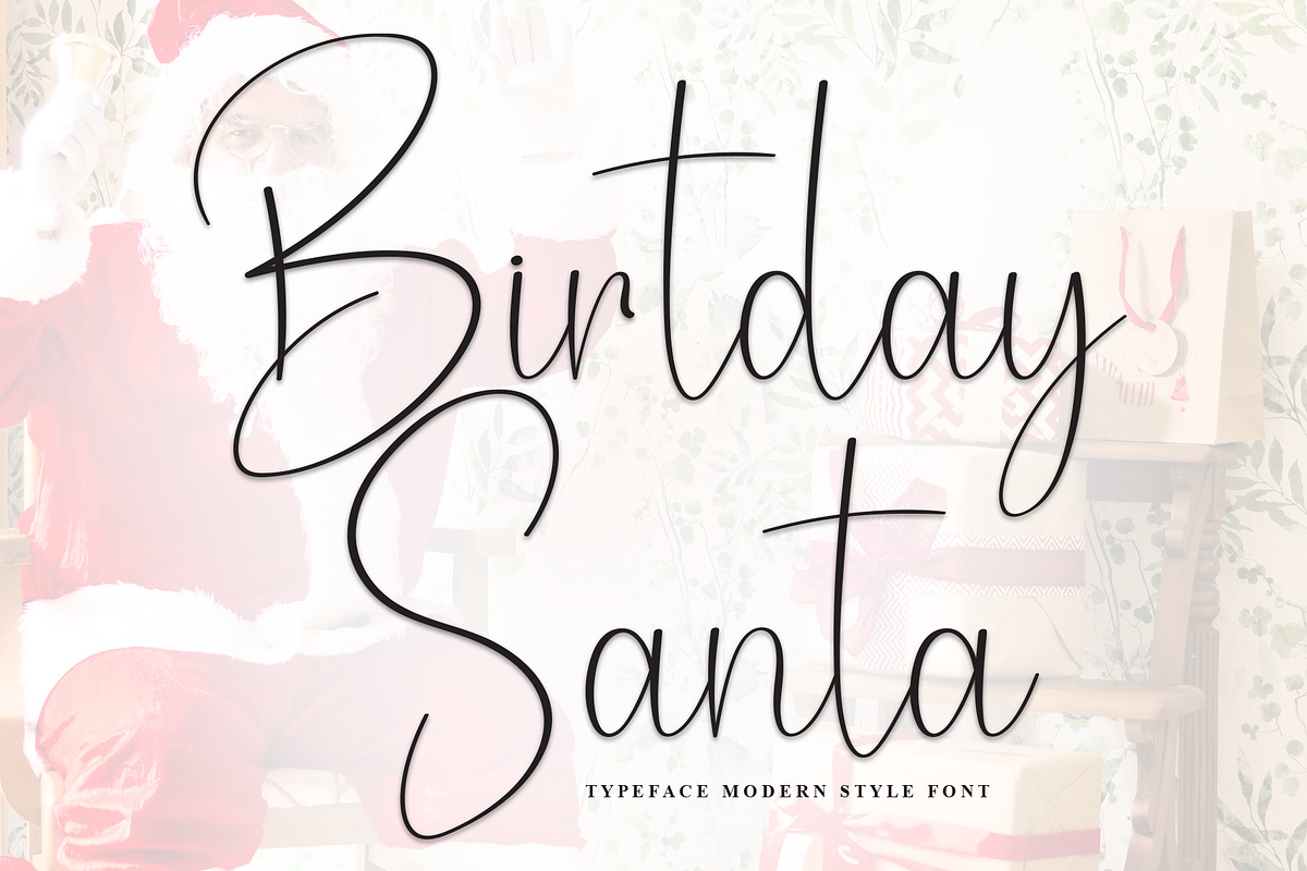 Birthday Santa | Script Font, a Handwritten Font by Scratchones (Photo 1 of 8)