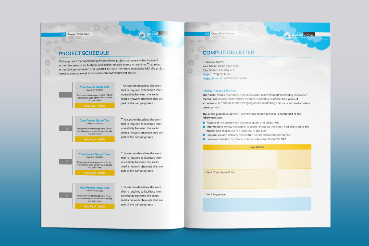 Social Media Project Proposal, a Brochure Template by ContestDesign (Photo 4 of 11)