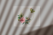Watercolor Peonies Wreath Clipart, a Decorative Illustration by NKTKNS (Thumbnail 4 of 4)