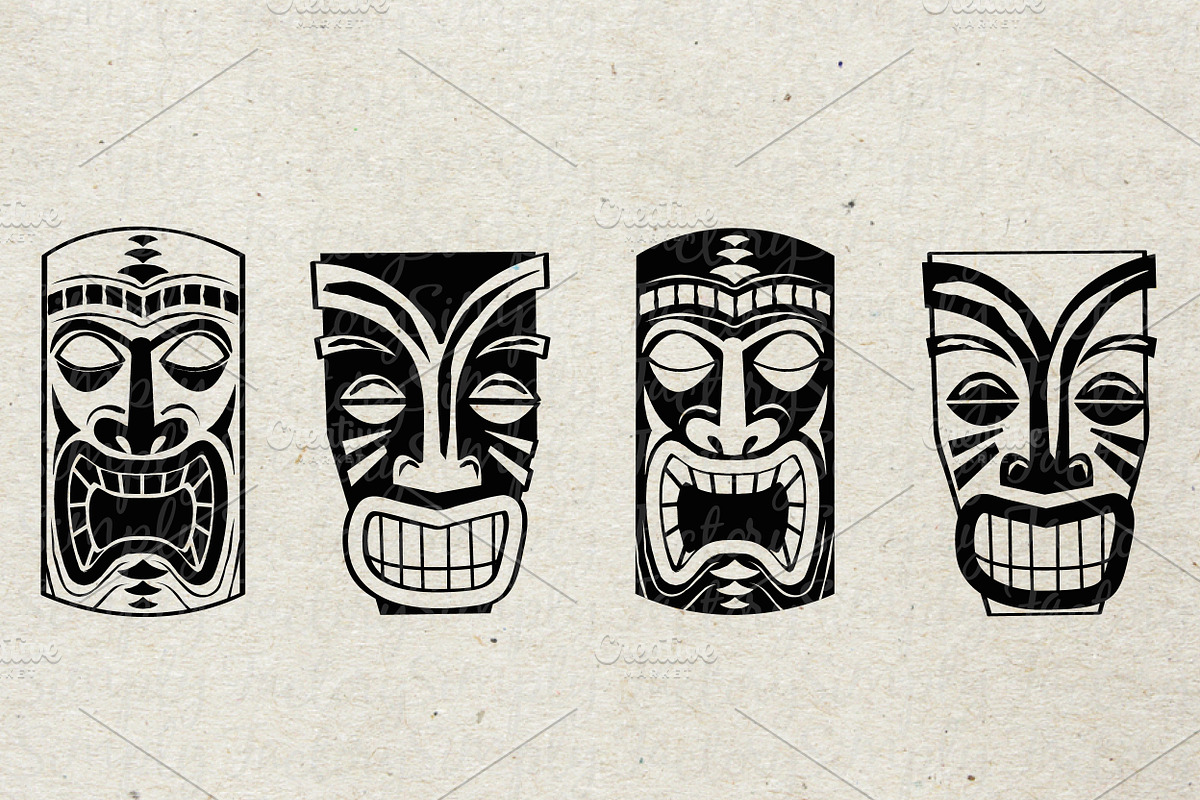 Hawaii Tiki God Collection, an Illustration by Simply Factory