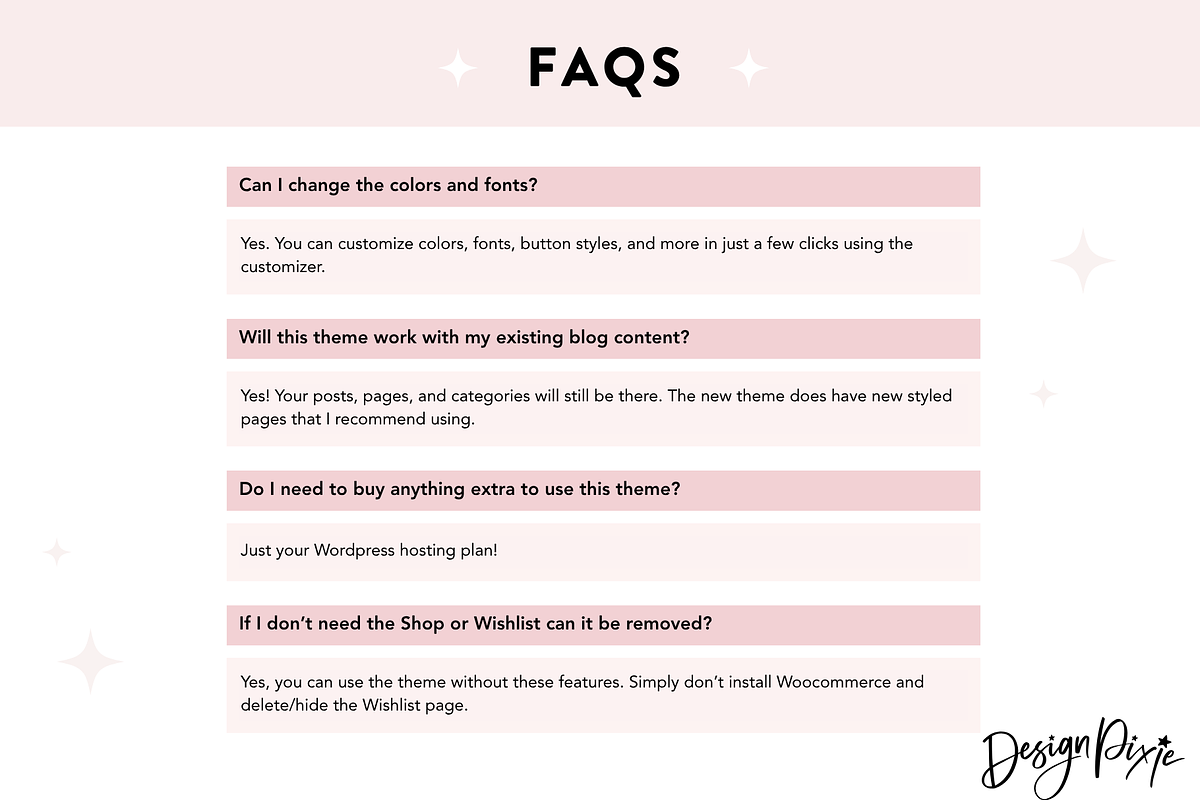 Pink Wordpress Blog Theme, a WordPress Template by Design Pixie (Photo 7 of 9)