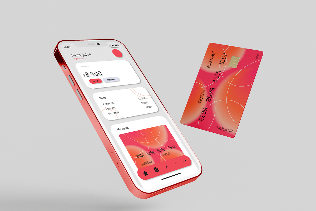 Credit Card and Smartphone Mockup, an Advertising Mockup by Hubzway (Photo 2 of 2)
