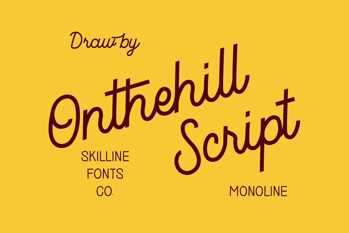 SFC Onthehill, a Script Font by Skilline Supply Co. (Photo 1 of 7)