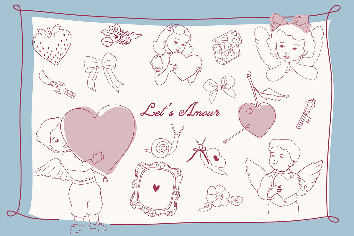 Amour Coquette collection, a Seasonal Illustration by DigARTbyHavroshka (Photo 3 of 11)