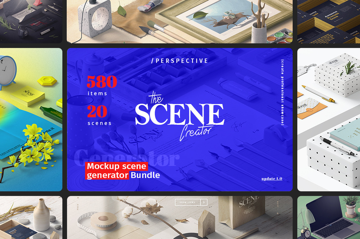 50%OFF The Scene Creator-Perspective, a Packaging Mockup by Creatoom