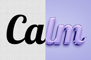 Calm 3D editable text effect, a Layer Style Add-On by Hello Muh (Thumbnail 2 of 2)