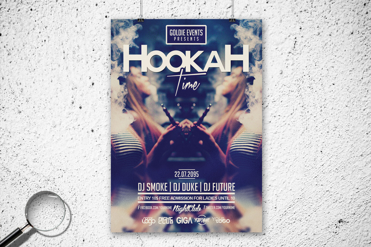 Hookah Chill Time | Flyer Template, a Flyer Template by GIGA-TEMPLATE (Photo 2 of 9)